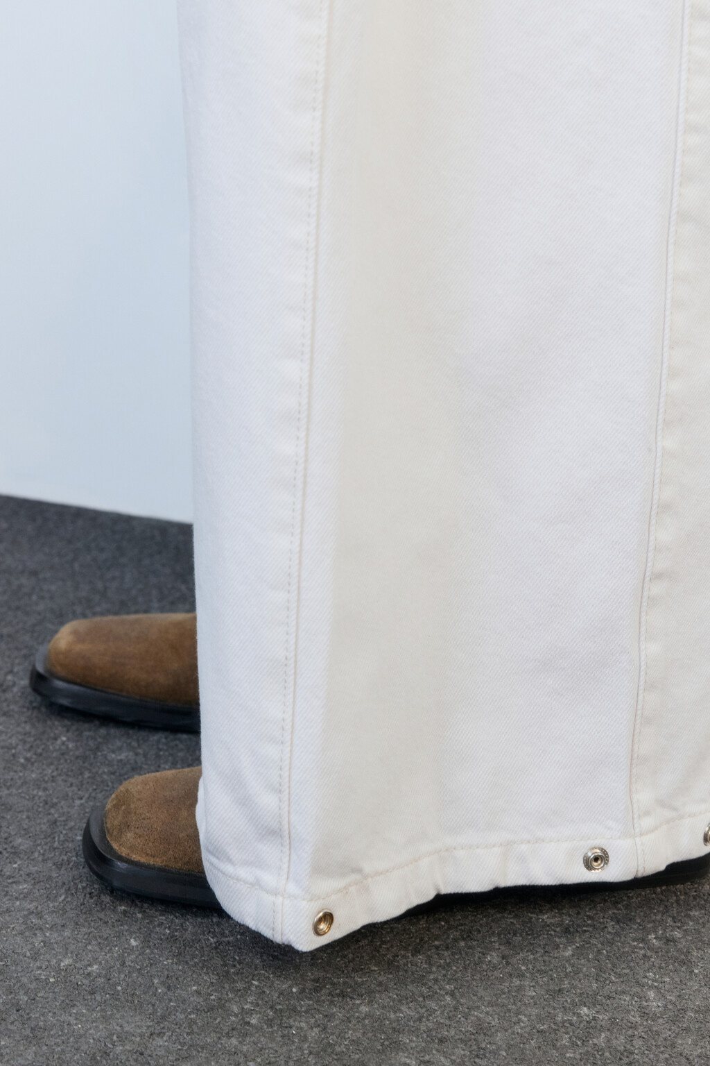 Джинсы wide широкие с низкой посадкой - цвет белый - 10