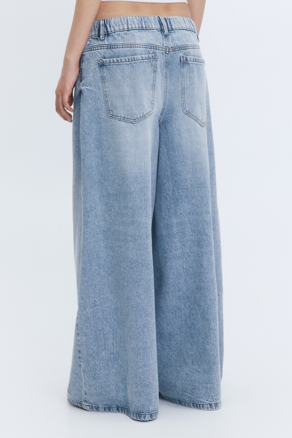 Джинсы экстраширокие с низкой посадкой - цвет голубой - 5