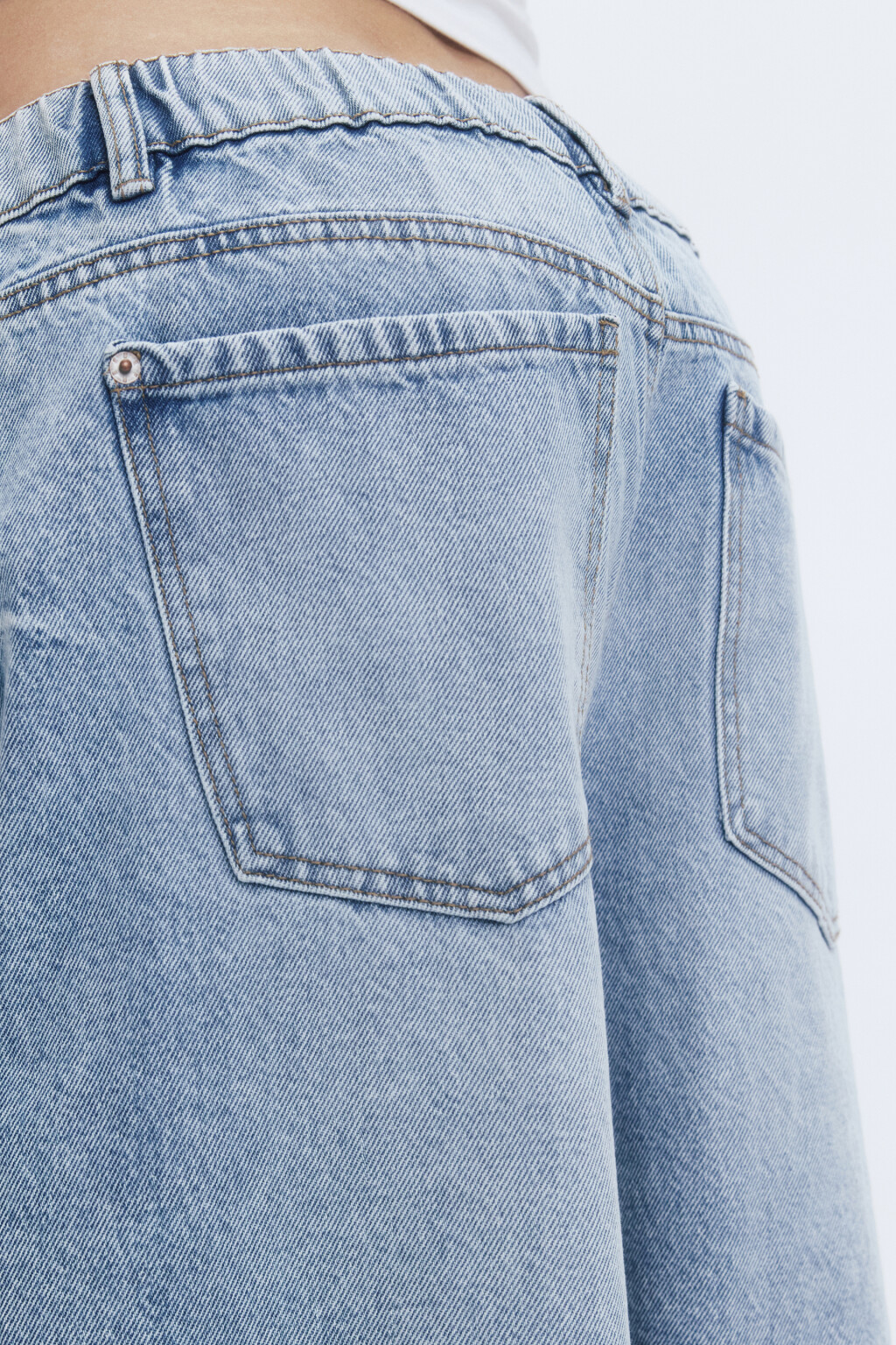 Джинсы экстраширокие с низкой посадкой - цвет голубой - 8