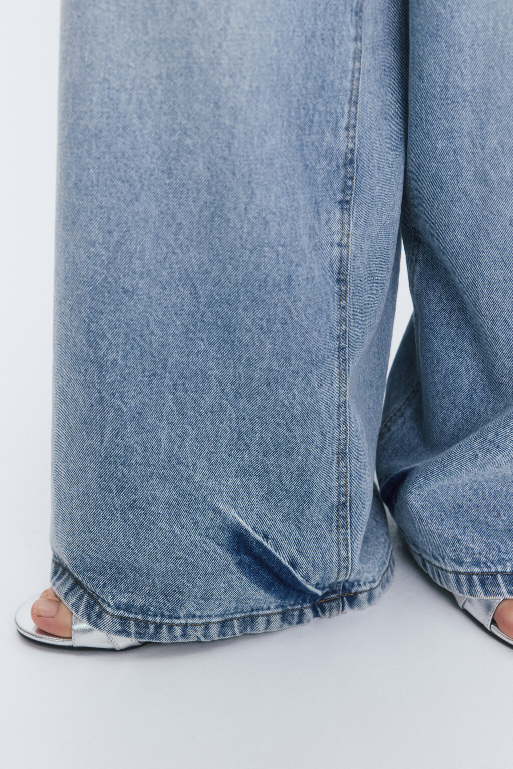 Джинсы экстраширокие с низкой посадкой - цвет голубой - 9