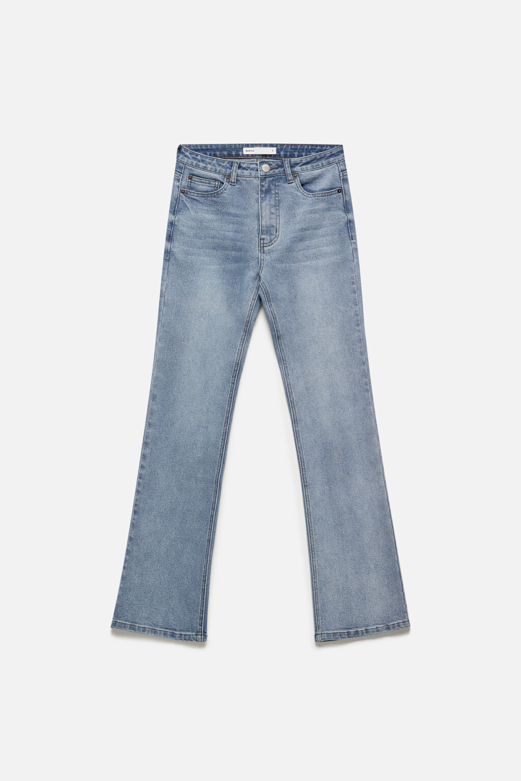 Джинсы flare расклешенные с высокой посадкой - цвет голубой - 8