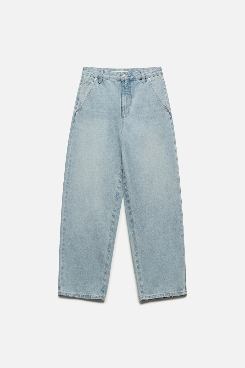 Джинсы baggy fit удлиненные со средней посадкой - цвет голубой - 8