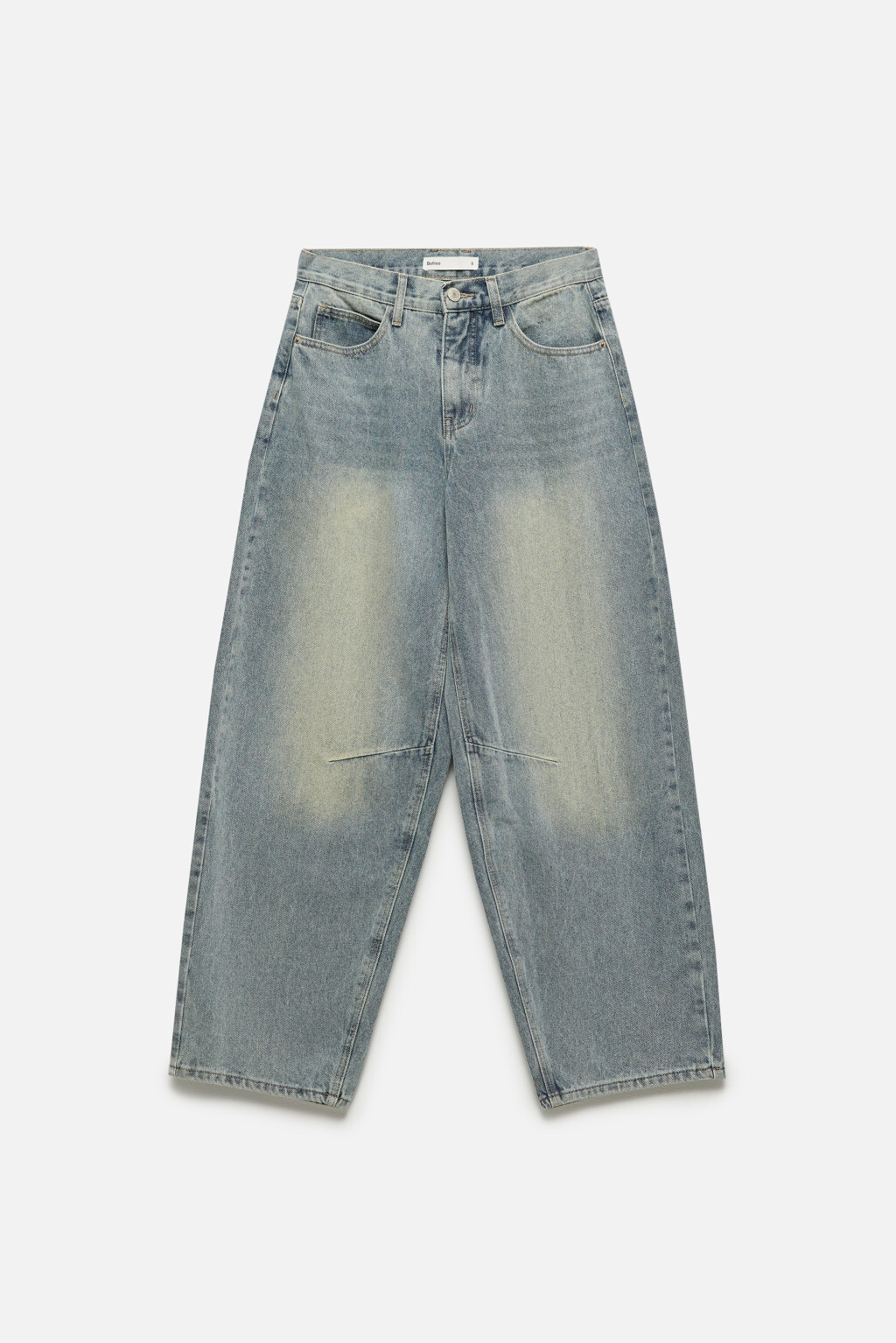 Джинсы baggy fit из денима с органическим хлопком - цвет синий - 9
