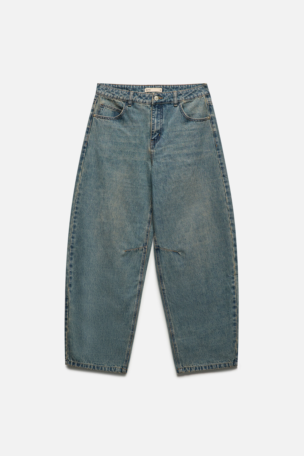 Джинсы baggy fit с низкой посадкой - цвет бордовый - 8