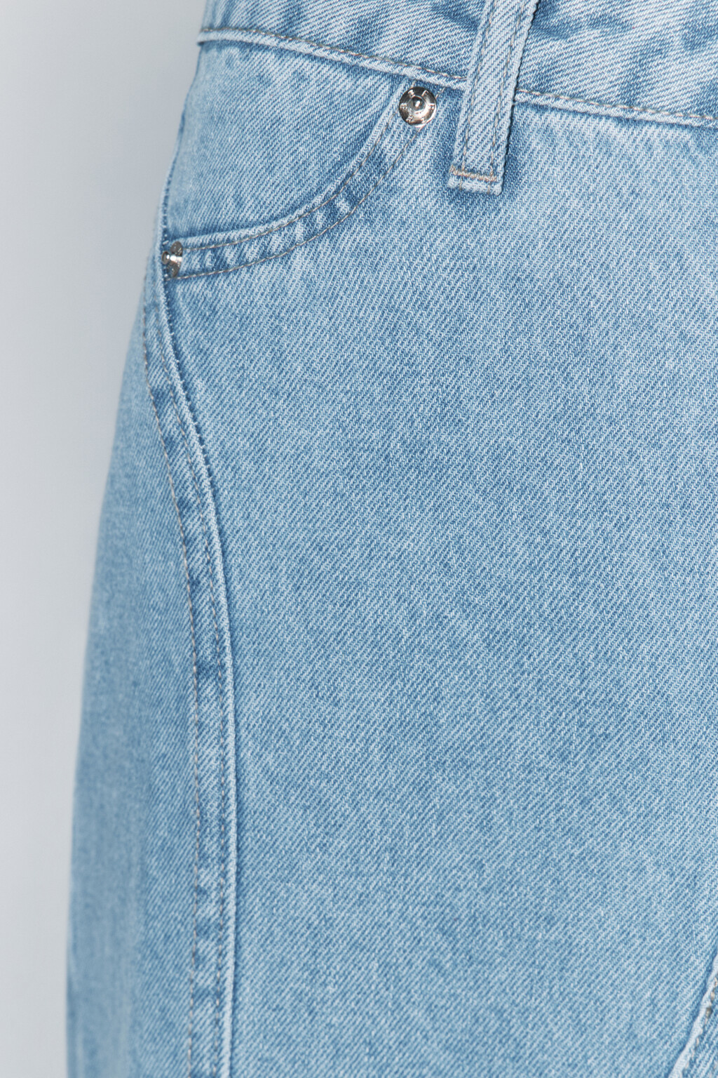 Юбка-годе макси джинсовая - цвет голубой - 6