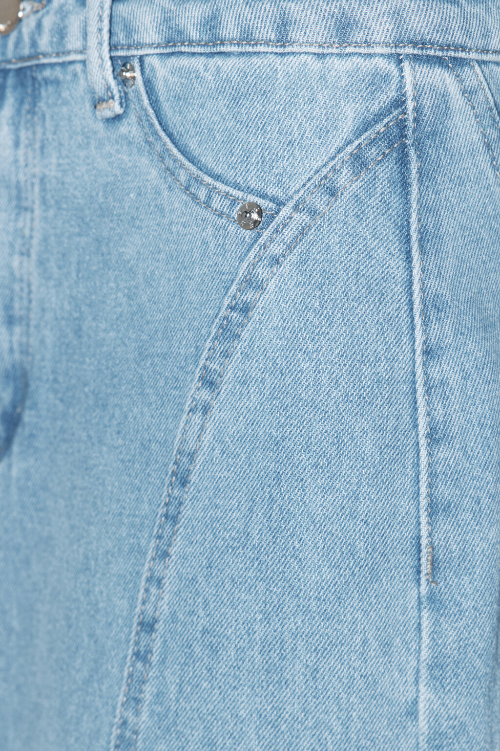 Юбка-годе макси джинсовая - цвет голубой - 7