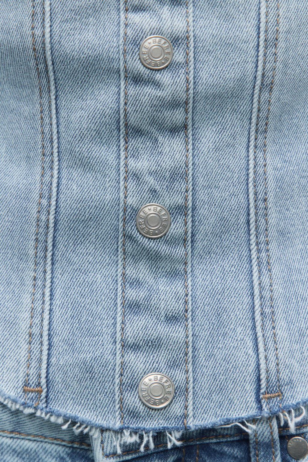 Топ-корсет джинсовый на молнии - цвет голубой - 7