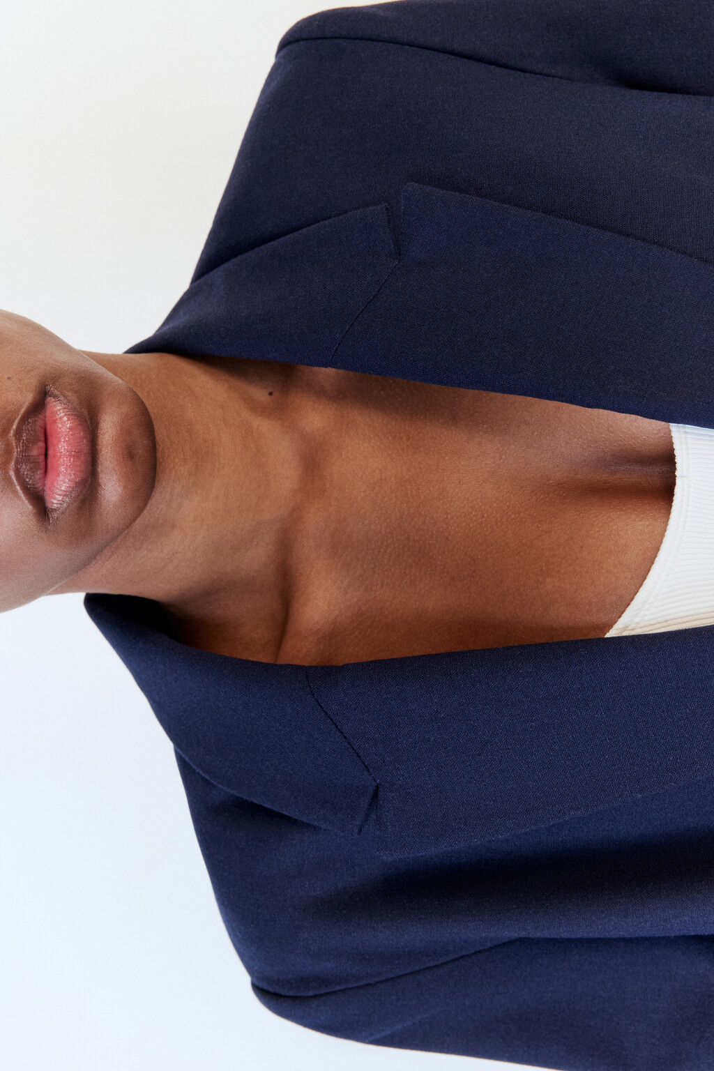 Пиджак прямой из льняной ткани - цвет синий - 6