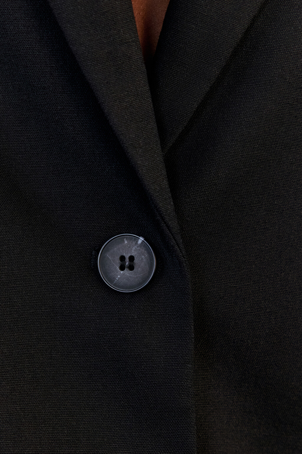 Пиджак прямой из льняной ткани - цвет черный - 7