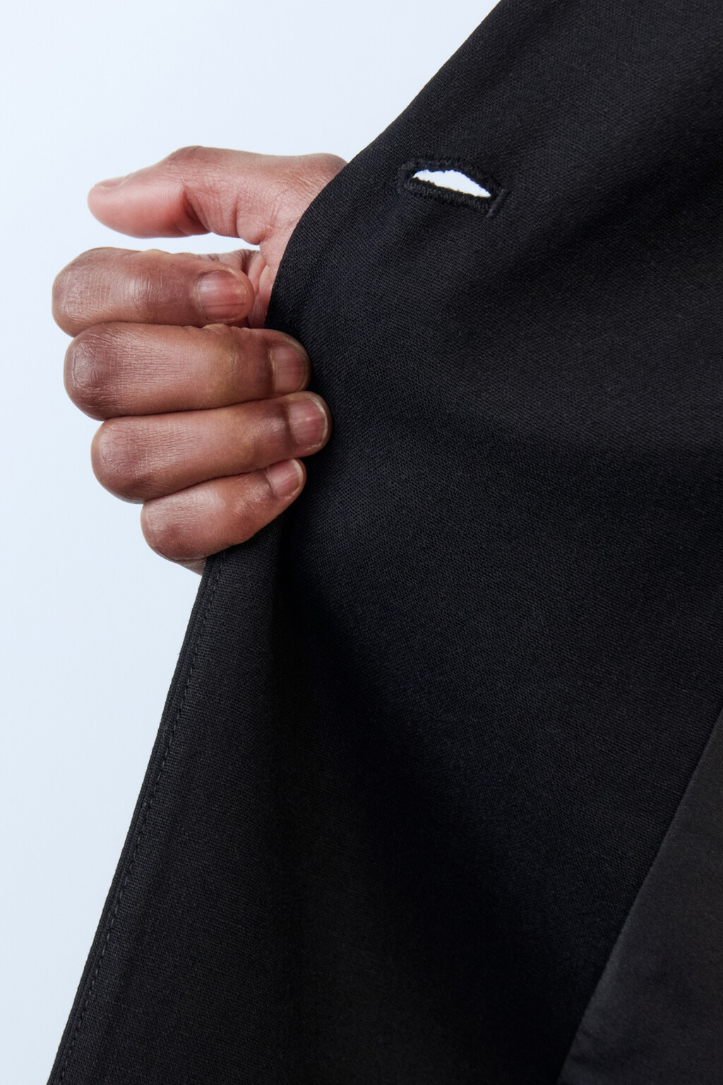 Пиджак прямой из льняной ткани - цвет черный - 9