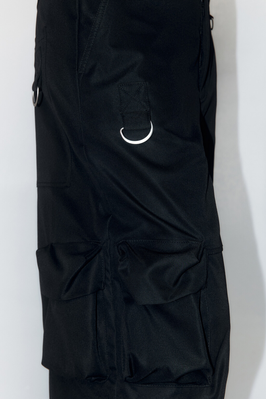 Брюки-карго широкие с низкой посадкой - цвет черный - 7