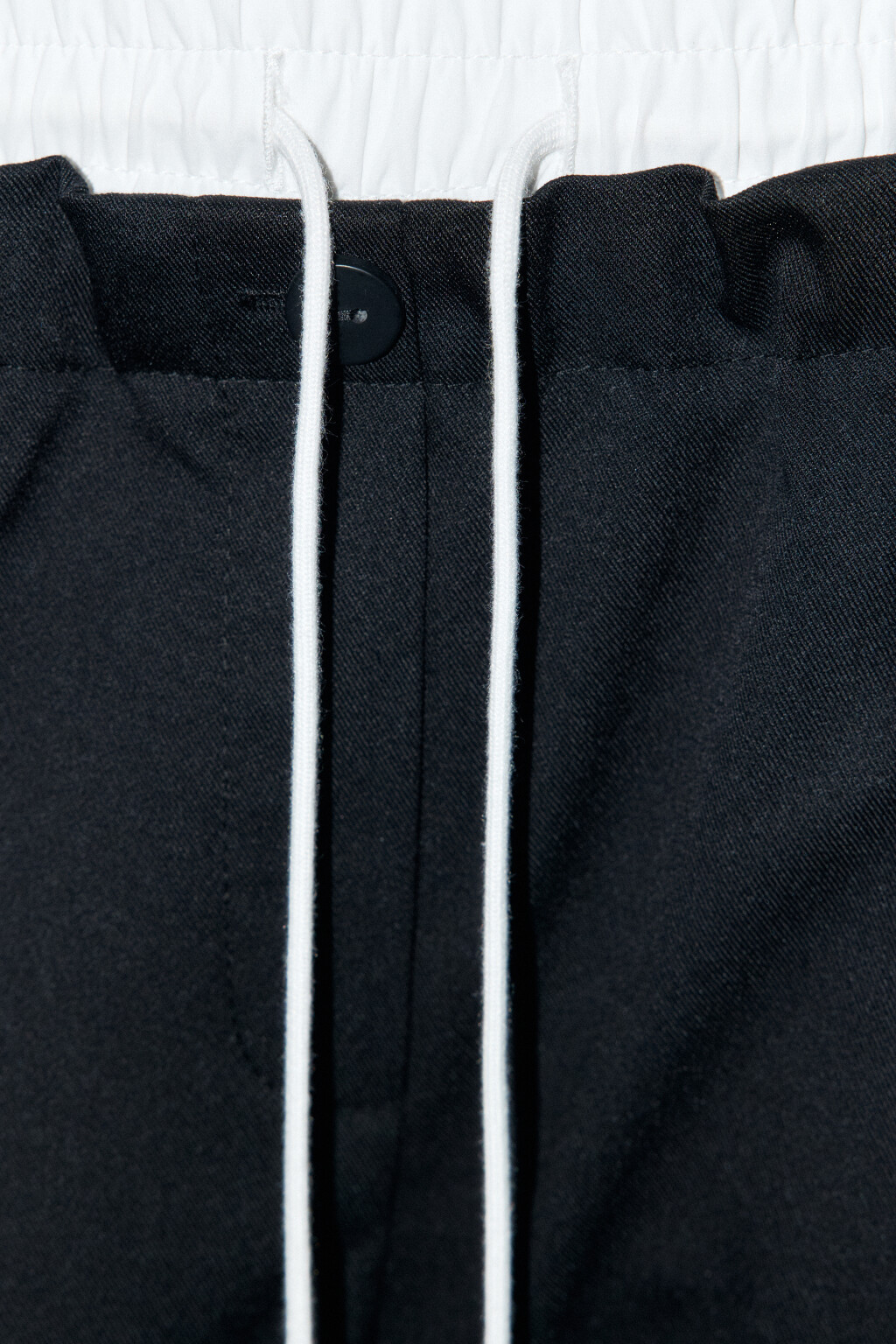 Брюки широкие с двойным поясом - цвет черный - 6