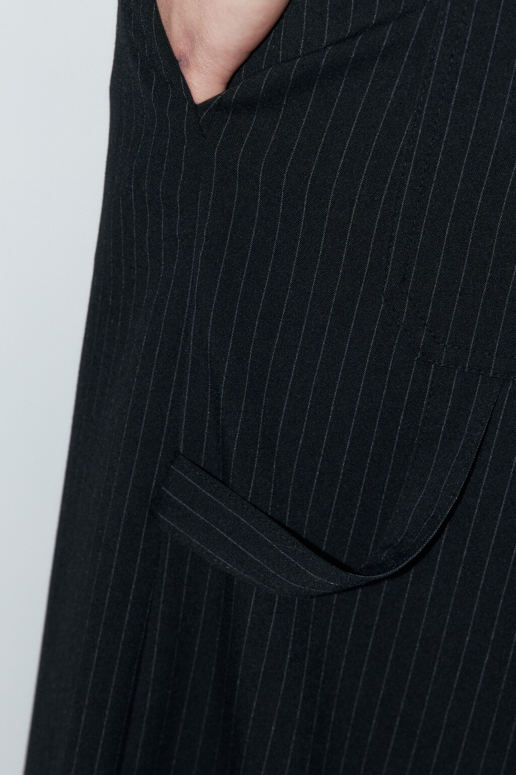 Брюки-кюлоты широкие костюмные - цвет черный - 7