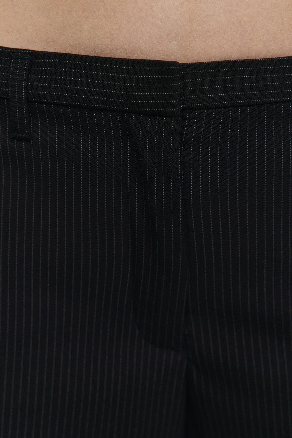 Брюки клеш в полоску с низкой посадкой - цвет черный - 6