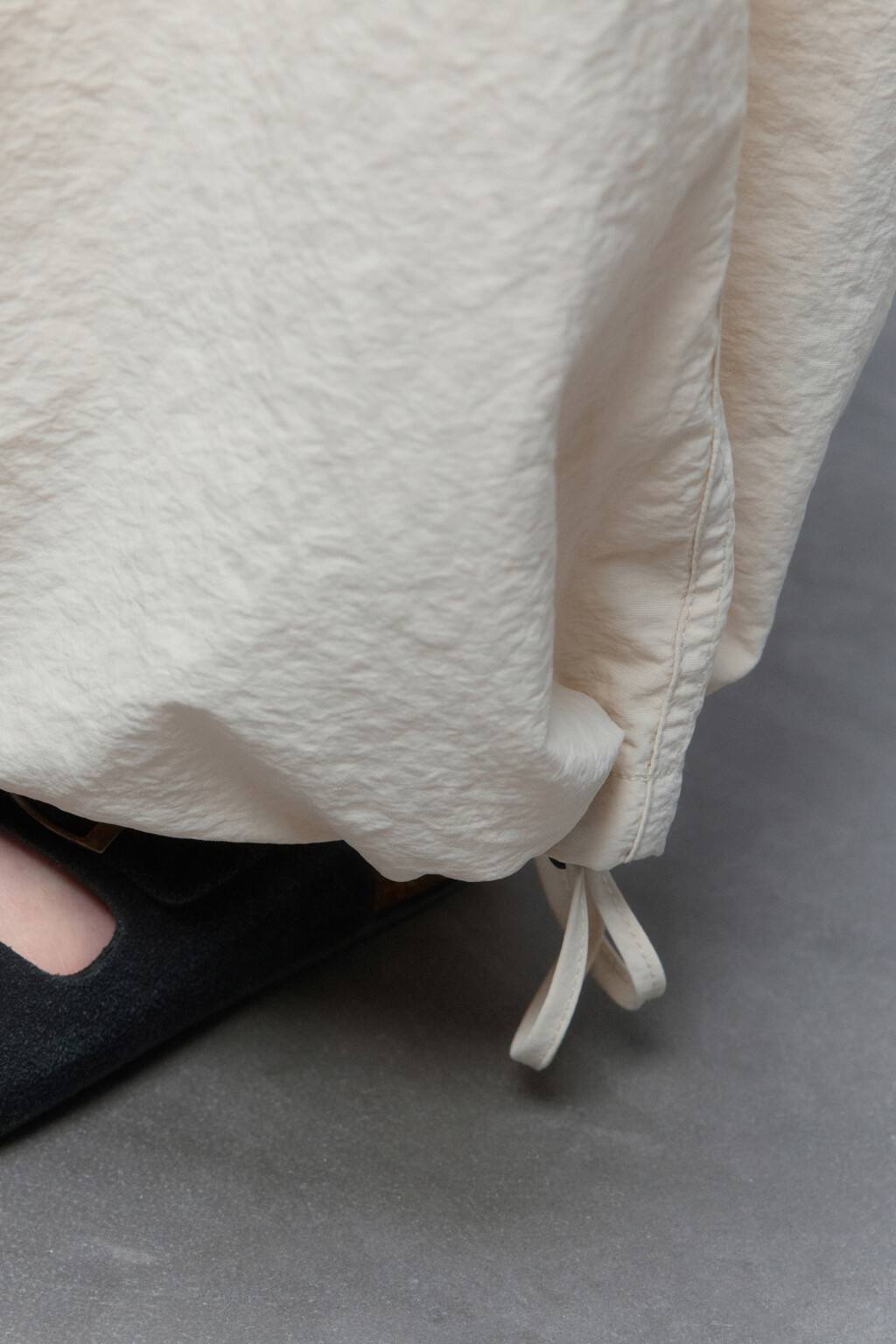 Брюки-парашюты широкие с утяжками - цвет бежевый - 8