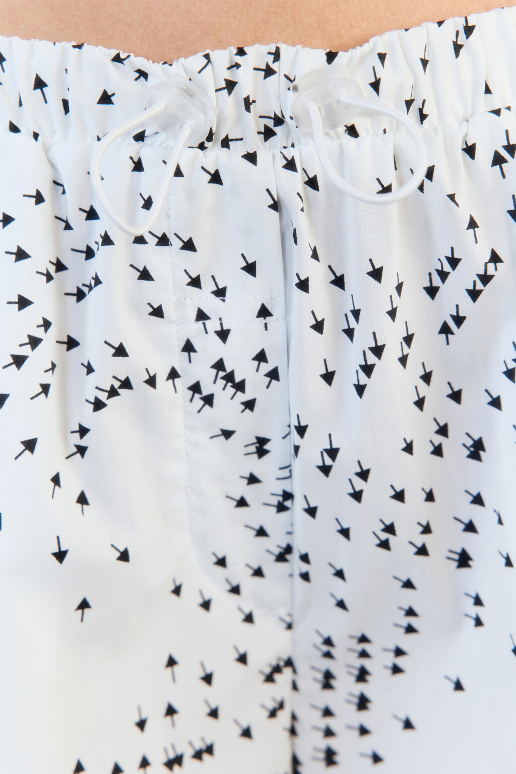 Шорты короткие хлопковые с принтом - цвет белый - 6