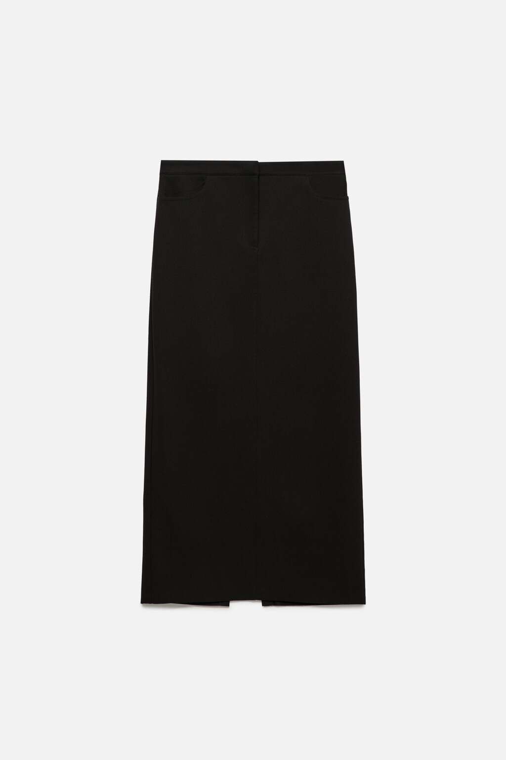 Юбка макси прямая костюмная - цвет черный - 10