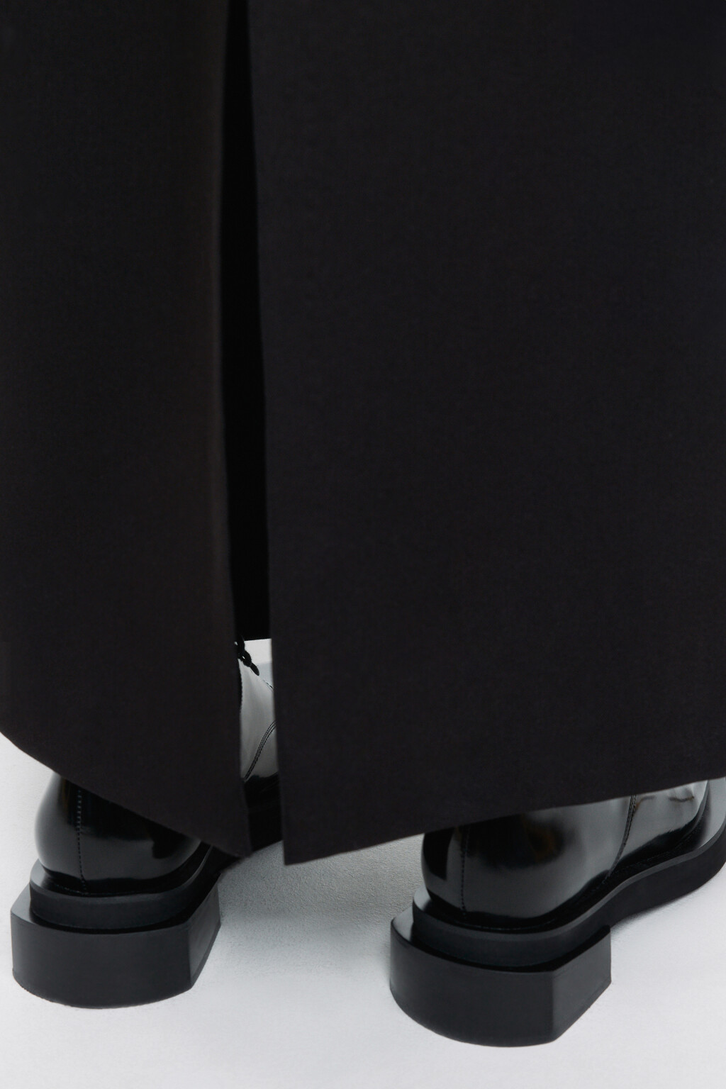 Юбка макси прямая костюмная - цвет черный - 9