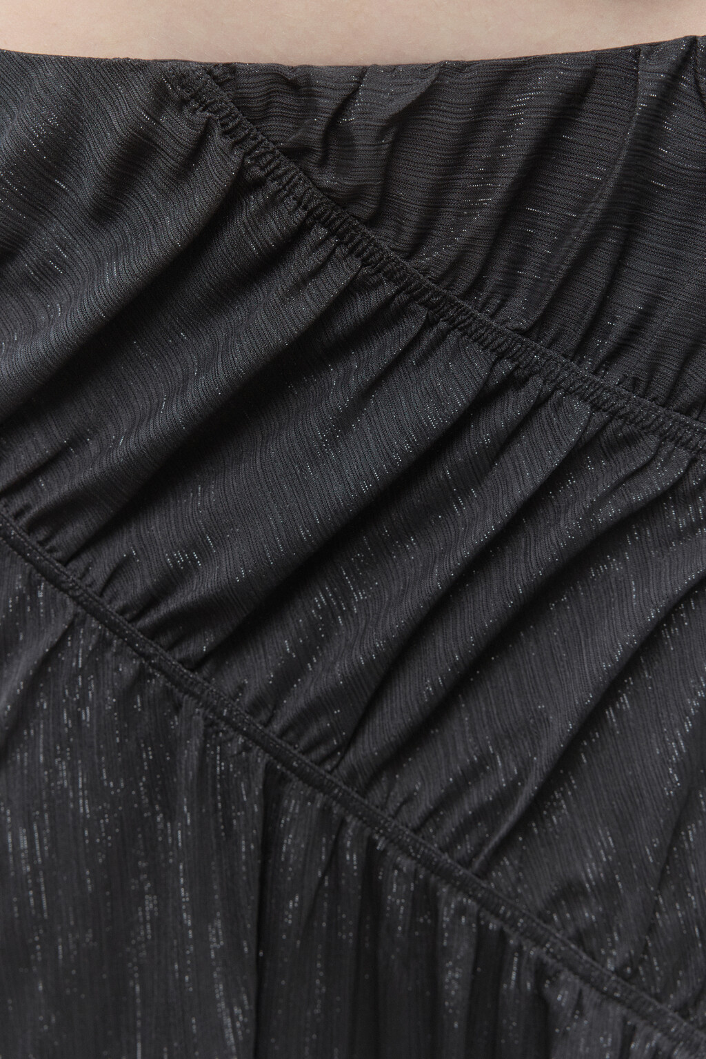 Юбка-годе макси из блестящей ткани - цвет серый - 6