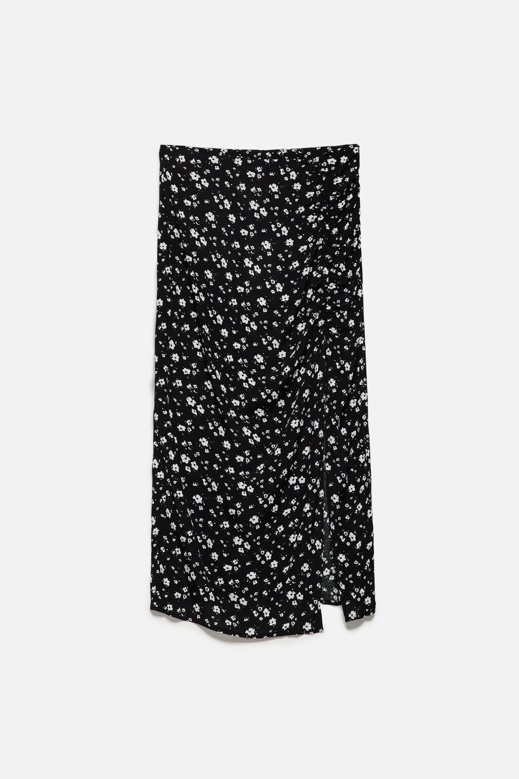 Юбка миди вискозная с разрезом - цвет черный - 9