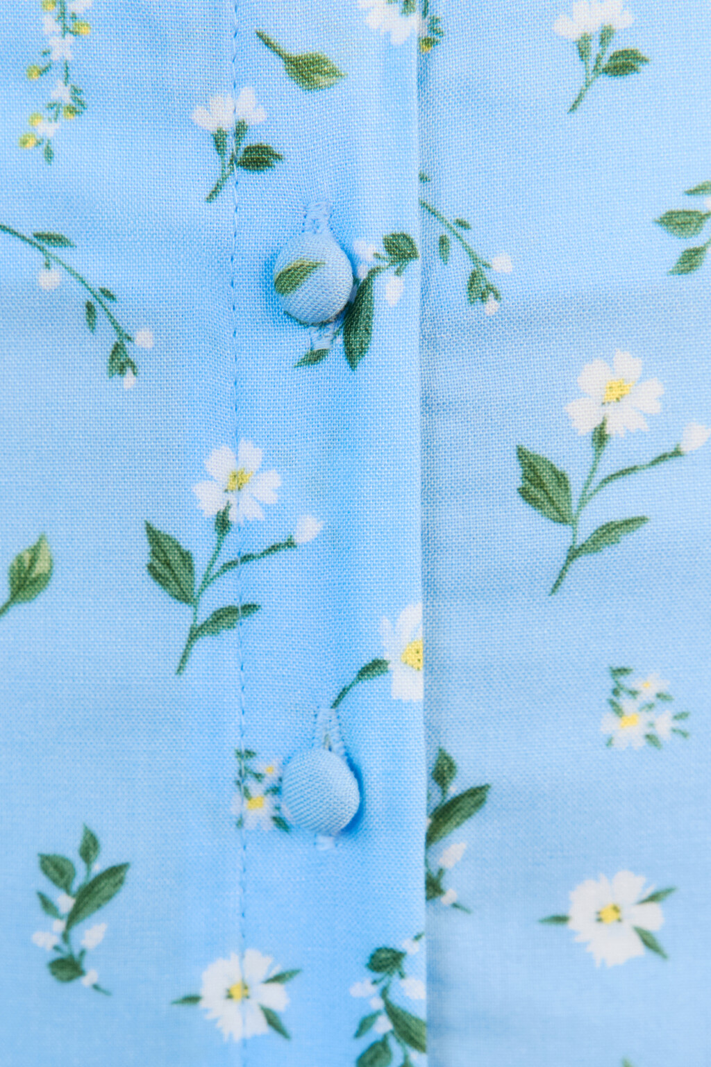 Юбка миди вискозная с пуговицами и воланами - цвет голубой - 6