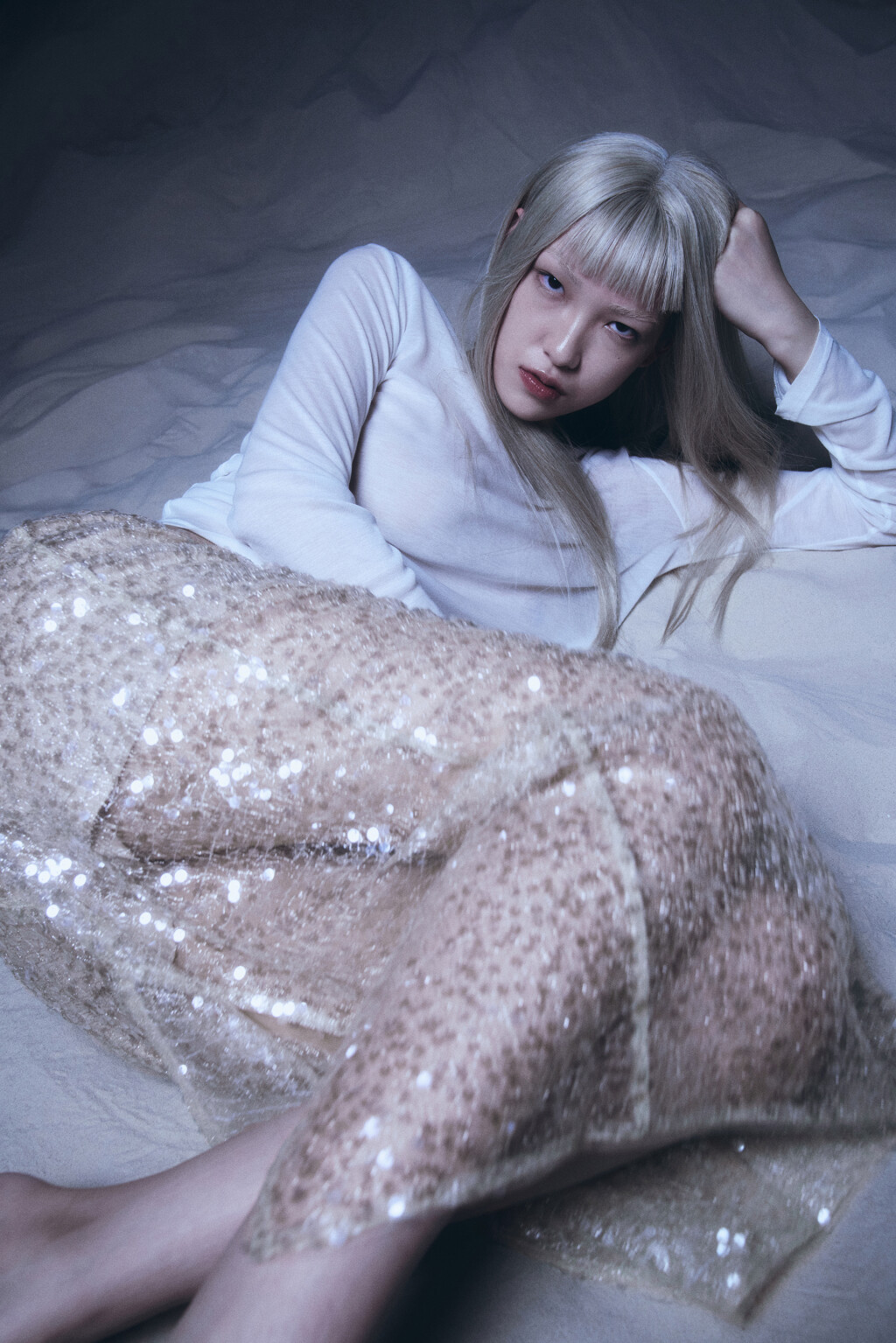 Юбка миди с короткой подкладкой и пайетками - цвет мультиколор - 1