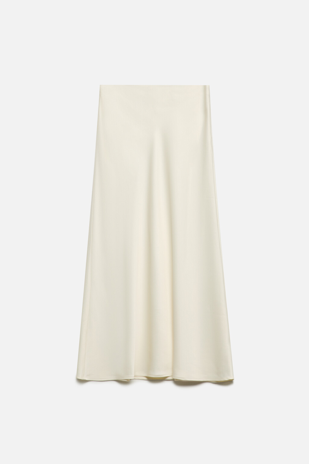 Юбка-годе макси атласная - цвет белый - 8