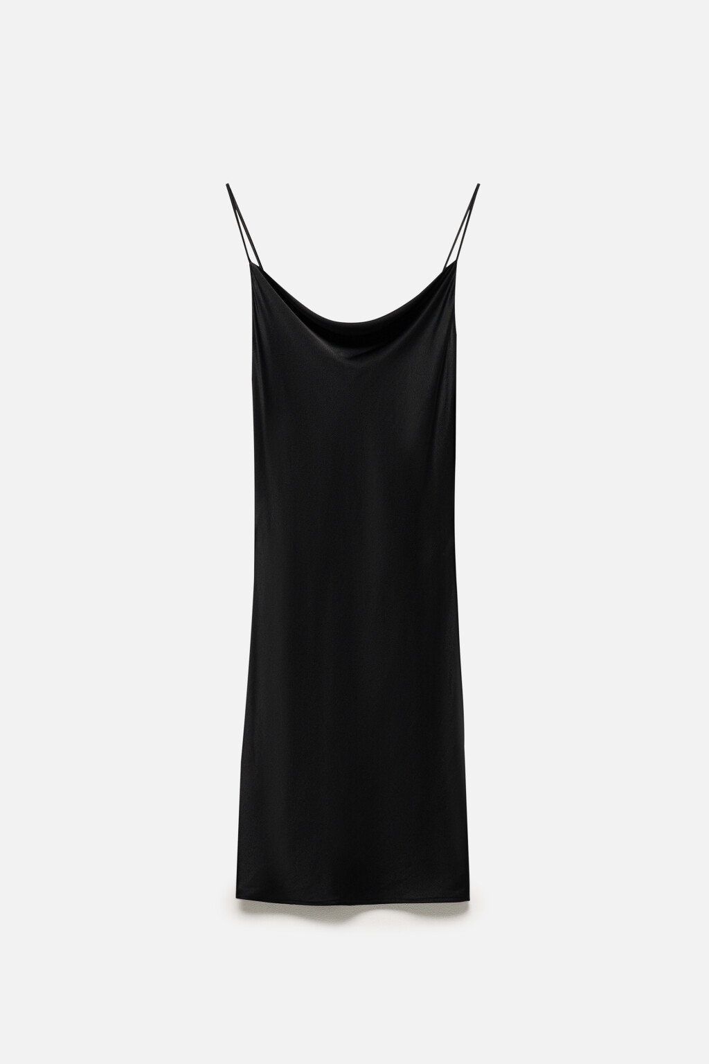 Платье-комбинация мини из вискозы - цвет черный - 9