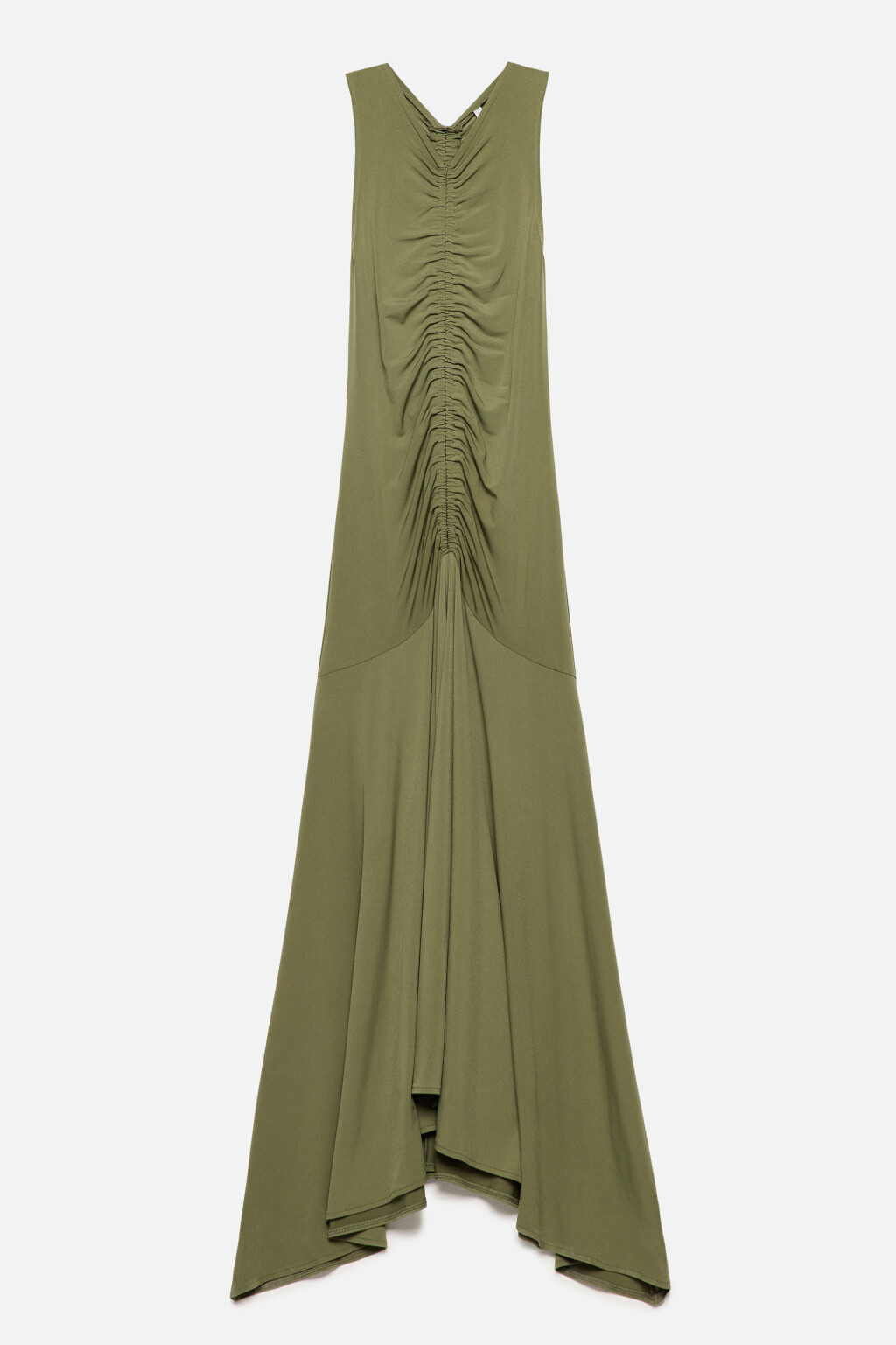 Платье макси облегающее с расклешенной юбкой - цвет зеленый - 9