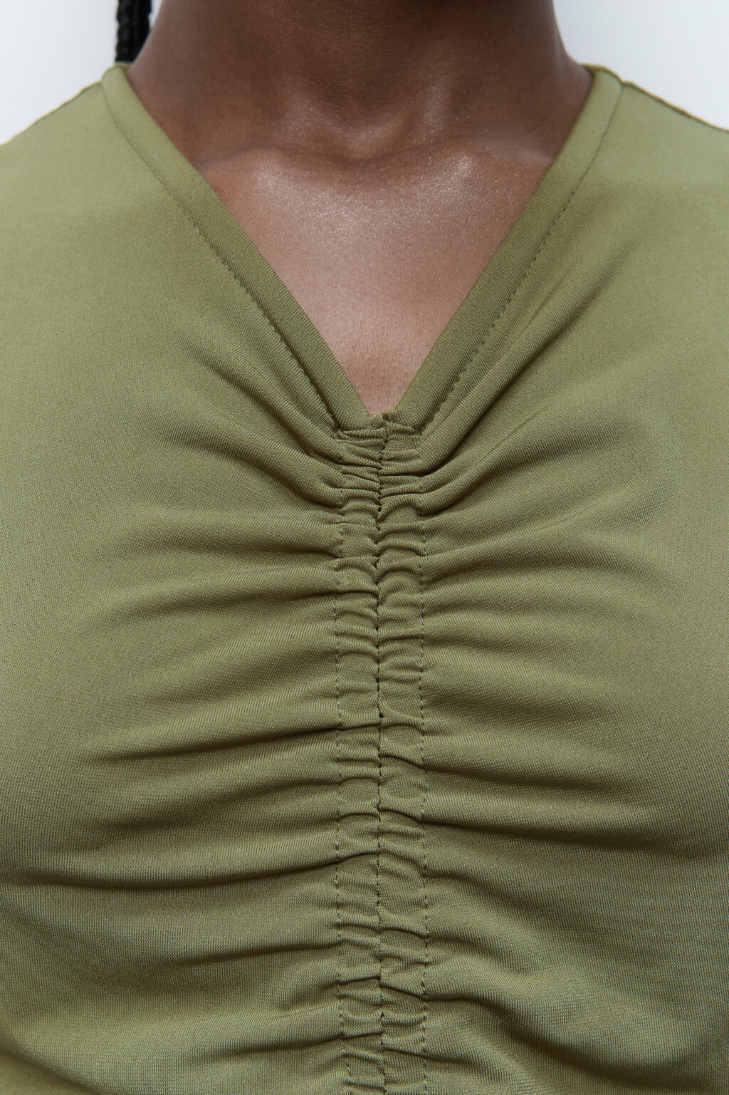 Платье макси облегающее с расклешенной юбкой - цвет зеленый - 6