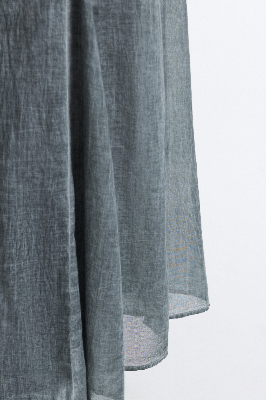 Платье-сарафан миди из вареного хлопка - цвет серый - 7