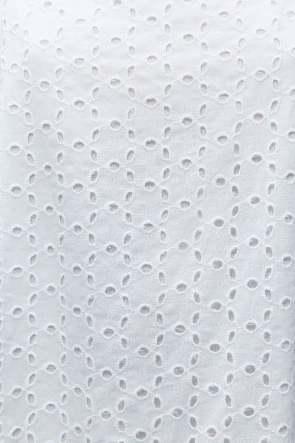 Платье А-силуэта хлопковое ажурное - цвет белый - 6
