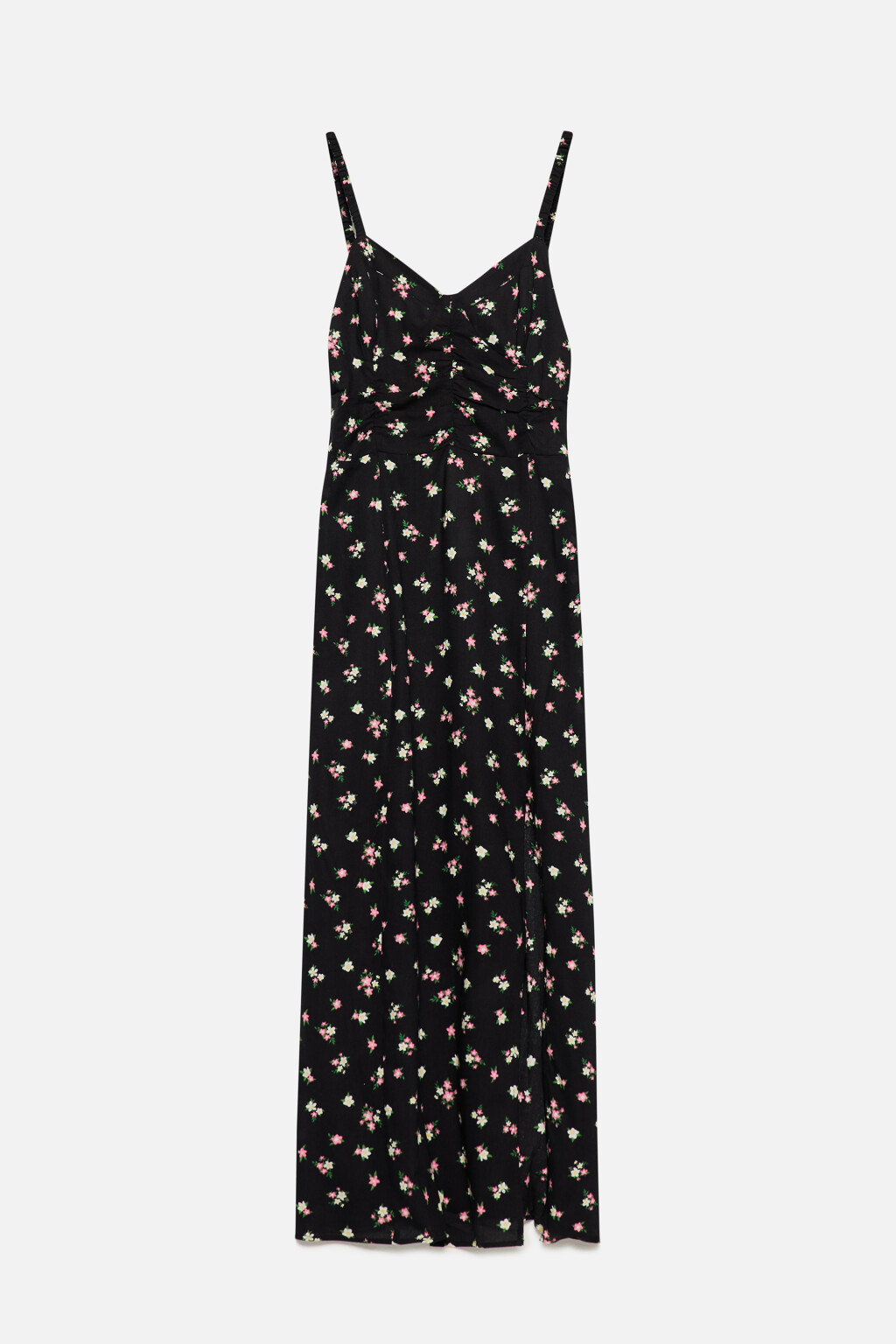 Сарафан миди вискозный с разрезом - цвет черный - 8