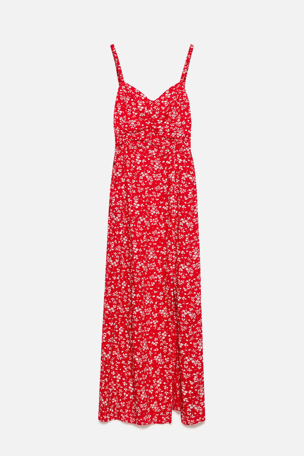 Сарафан миди вискозный с разрезом - цвет красный - 8