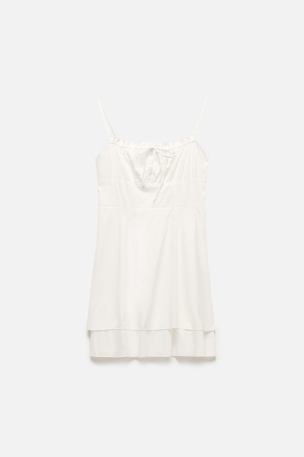 Платье-сарафан хлопковое на тонких бретельках - цвет белый - 10