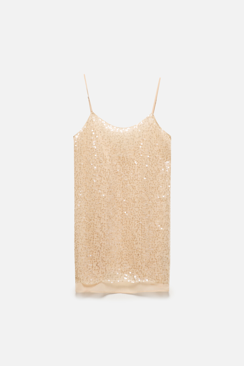 Платье мини шифоновое с пайетками - цвет серый - 10