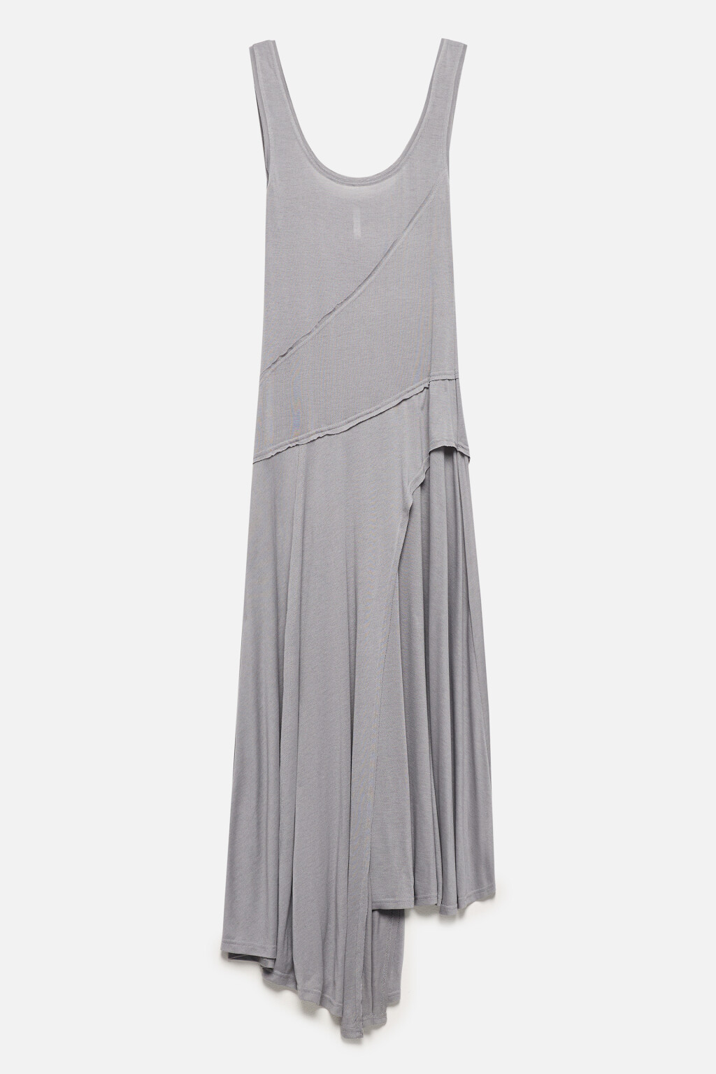 Платье-майка миди с асимметричной юбкой - цвет серый - 9