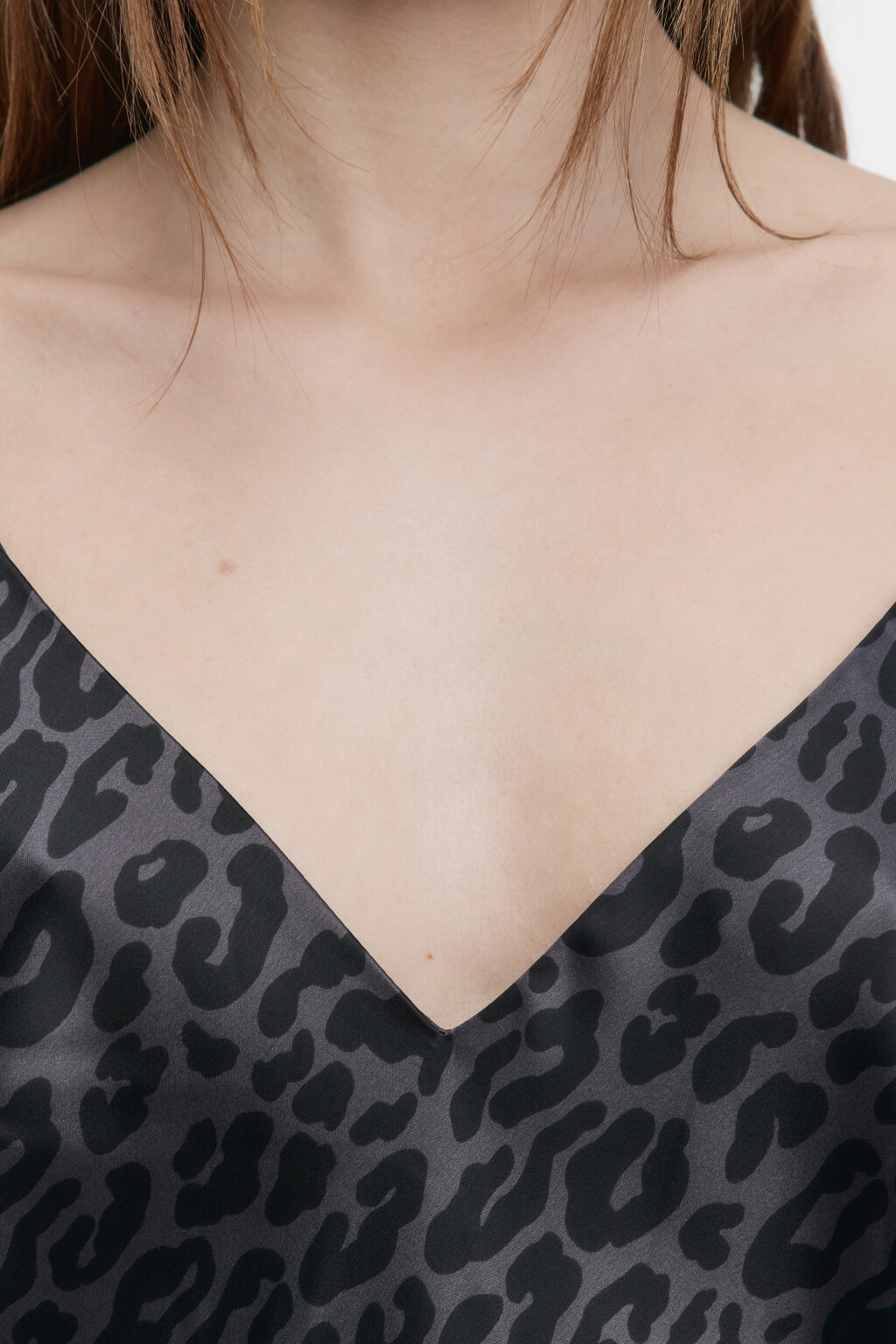 Платье-комбинация миди атласное - цвет черный - 6