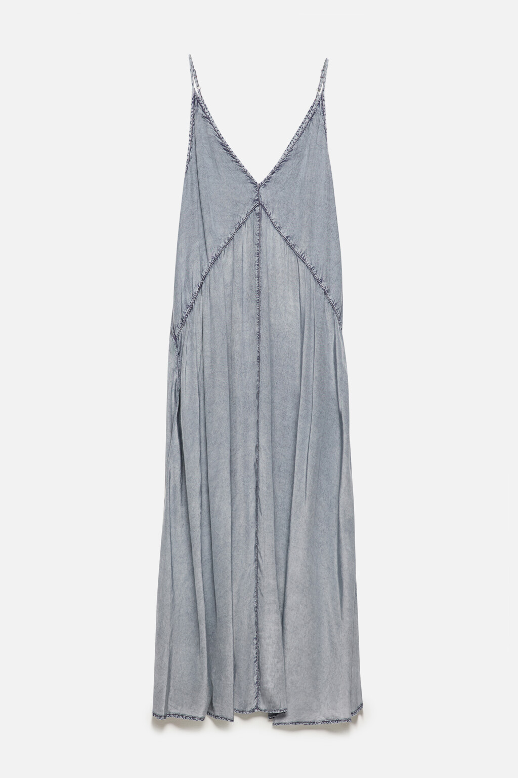 Платье-сарафан миди вискозное с вареным эффектом - цвет сиреневый - 9