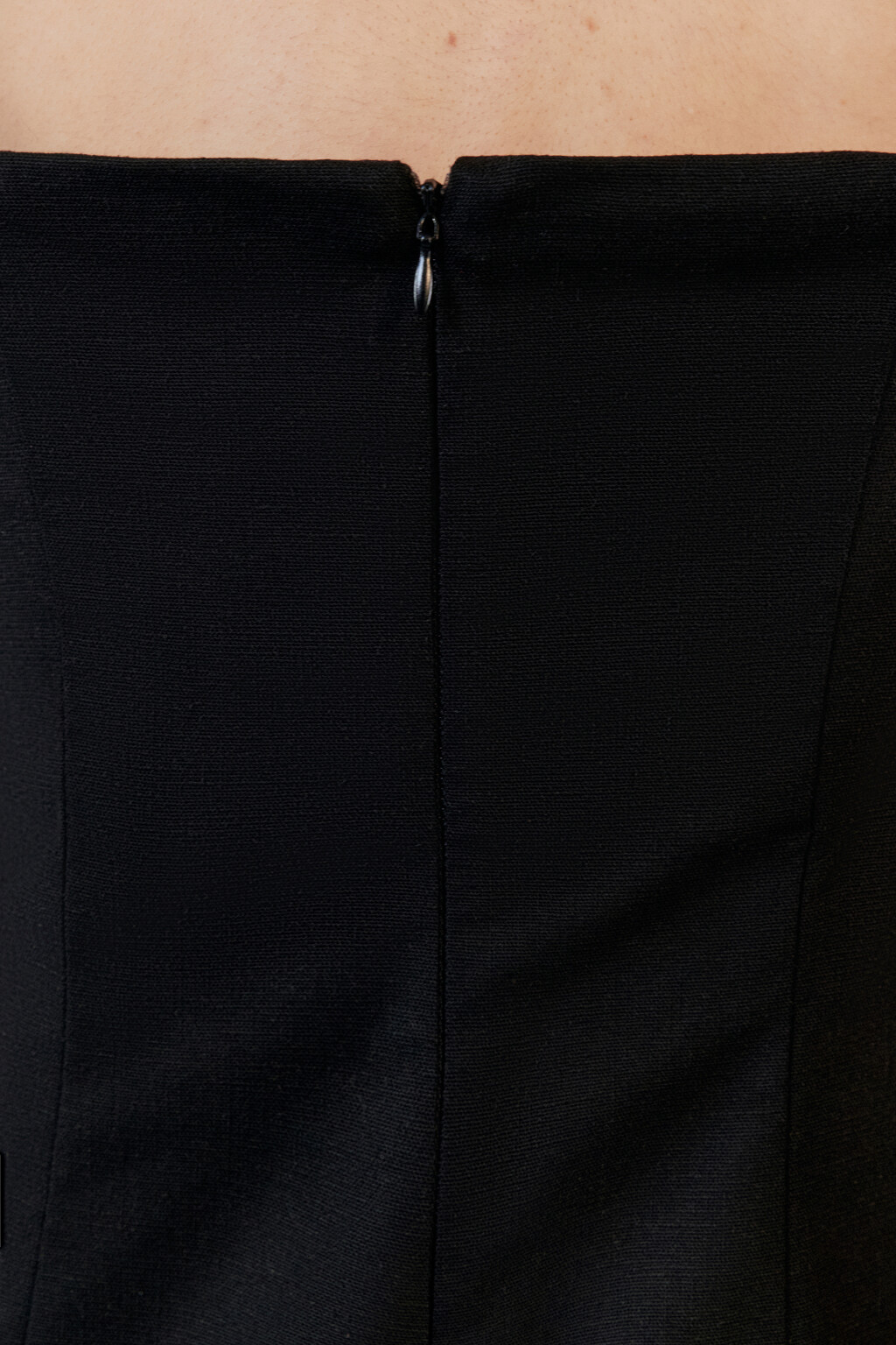 Платье облегающее с корсетом и пышными рукавами - цвет черный - 8