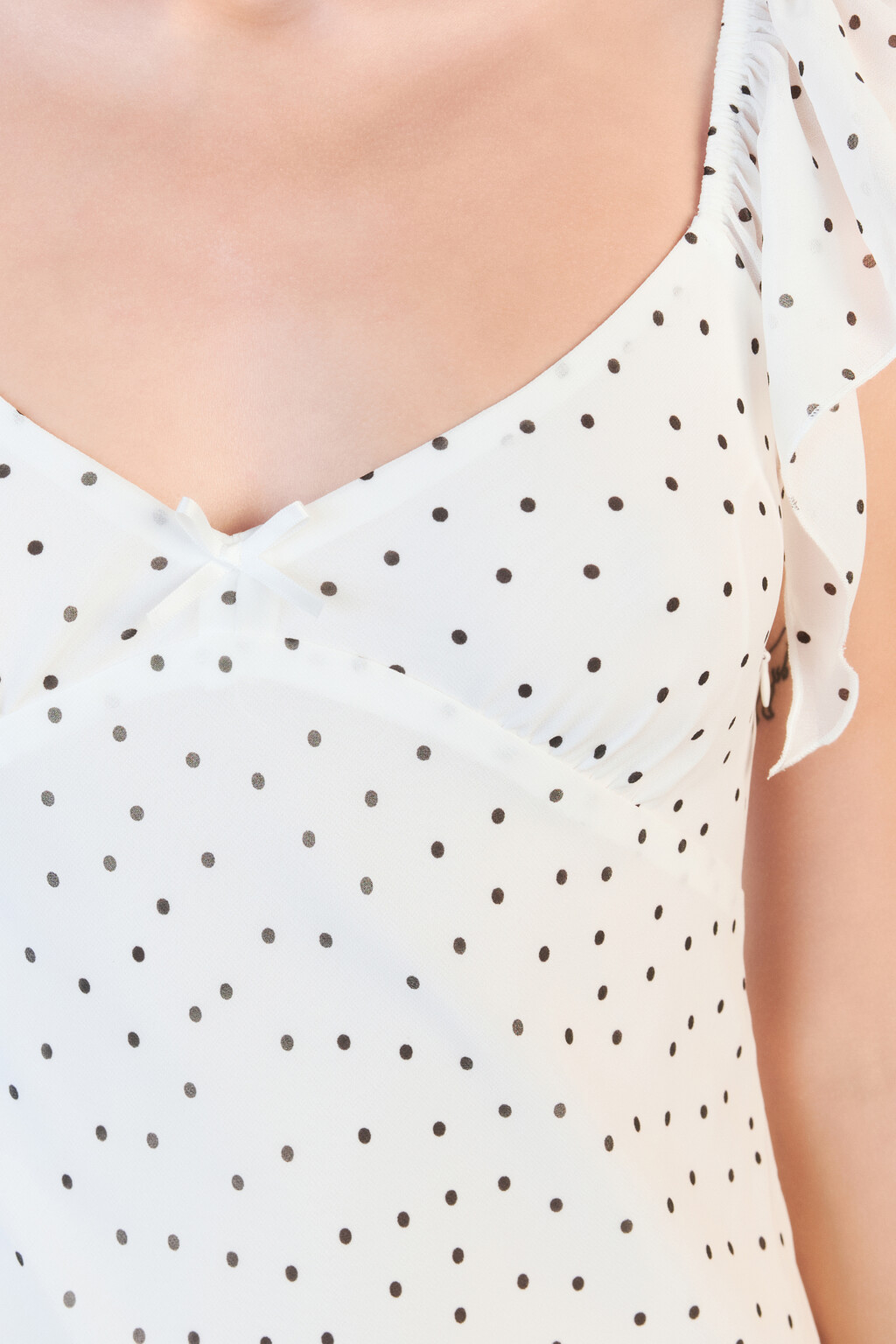 Платье миди шифоновое с асимметричной юбкой - цвет белый - 6