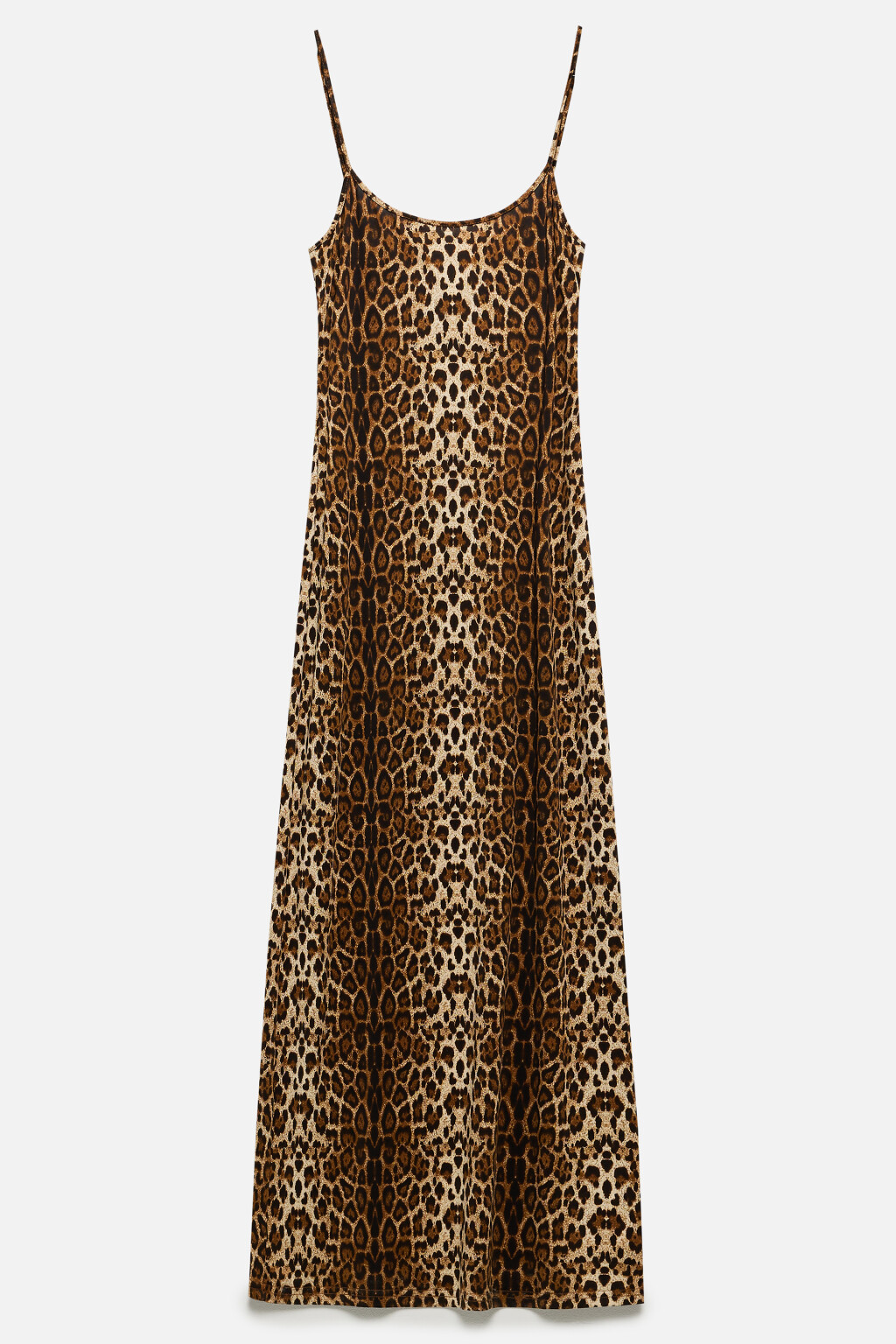 Платье макси облегающее с леопардовым принтом - цвет бежевый - 8