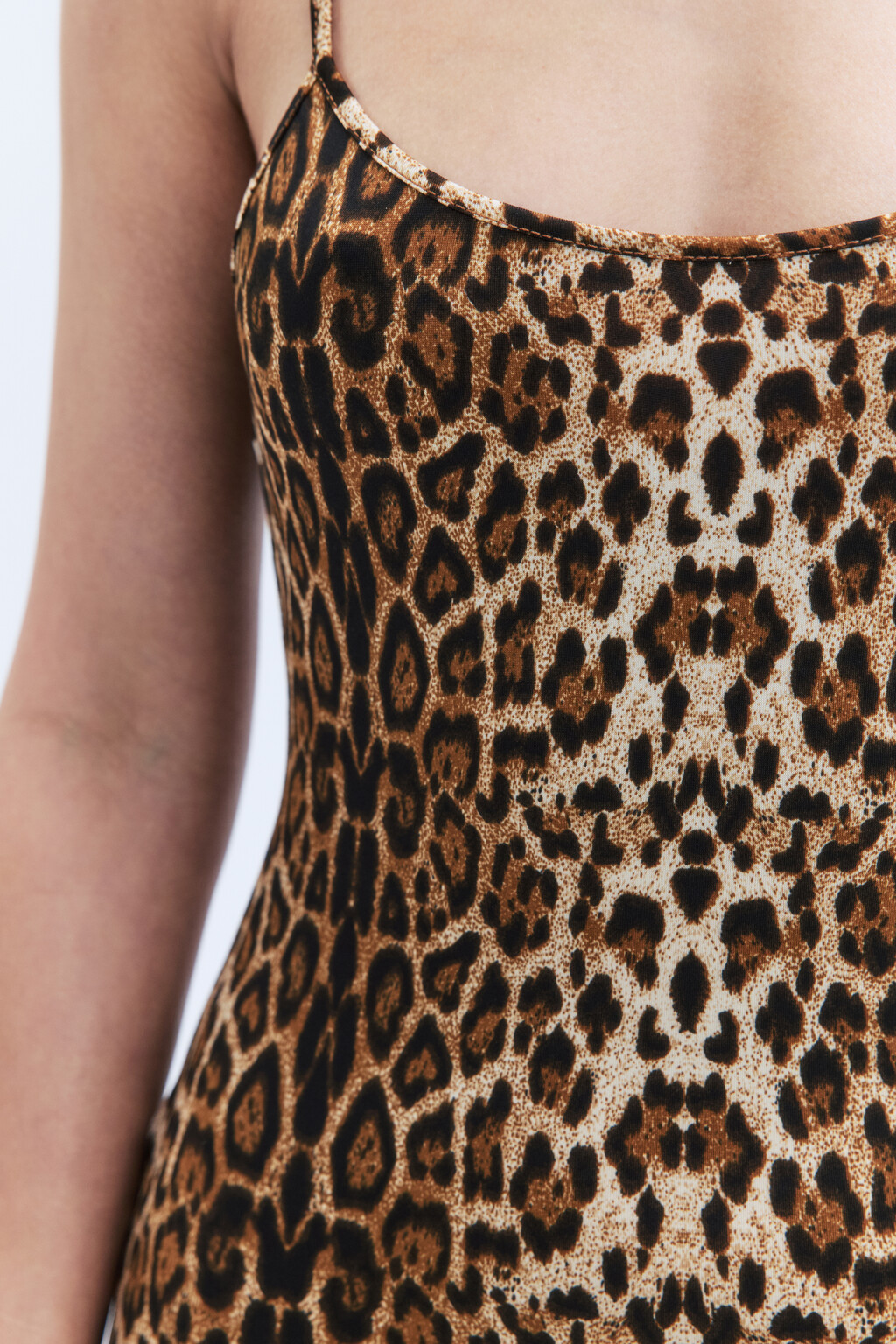 Платье макси облегающее с леопардовым принтом - цвет бежевый - 6