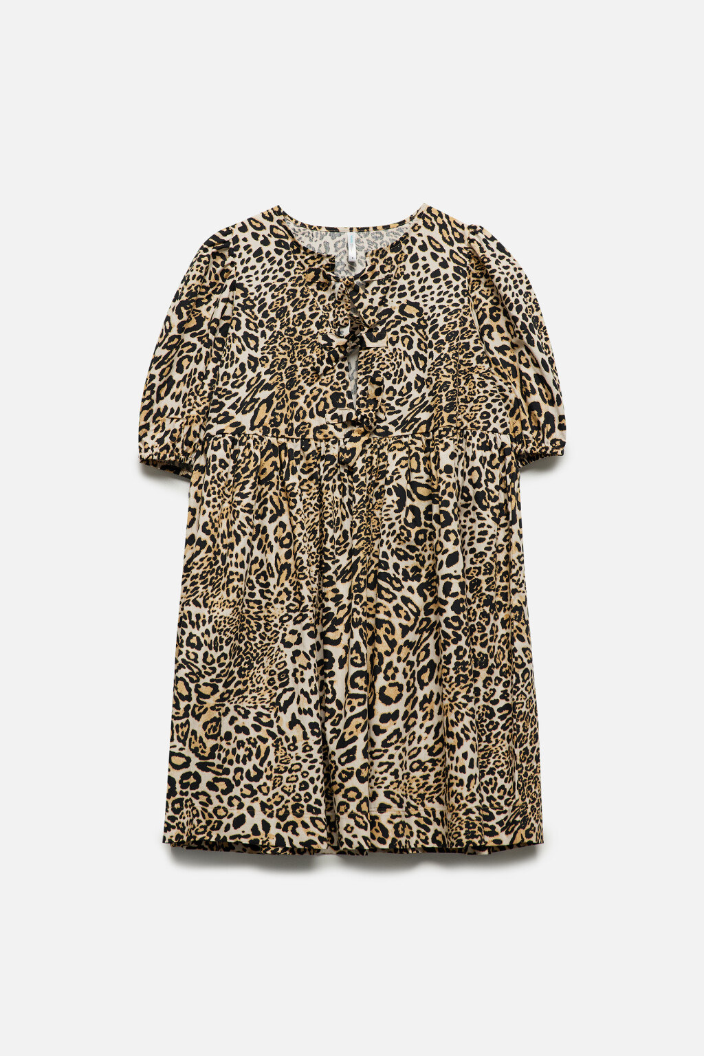 Платье baby-doll с завязками на груди - цвет бежевый - 10