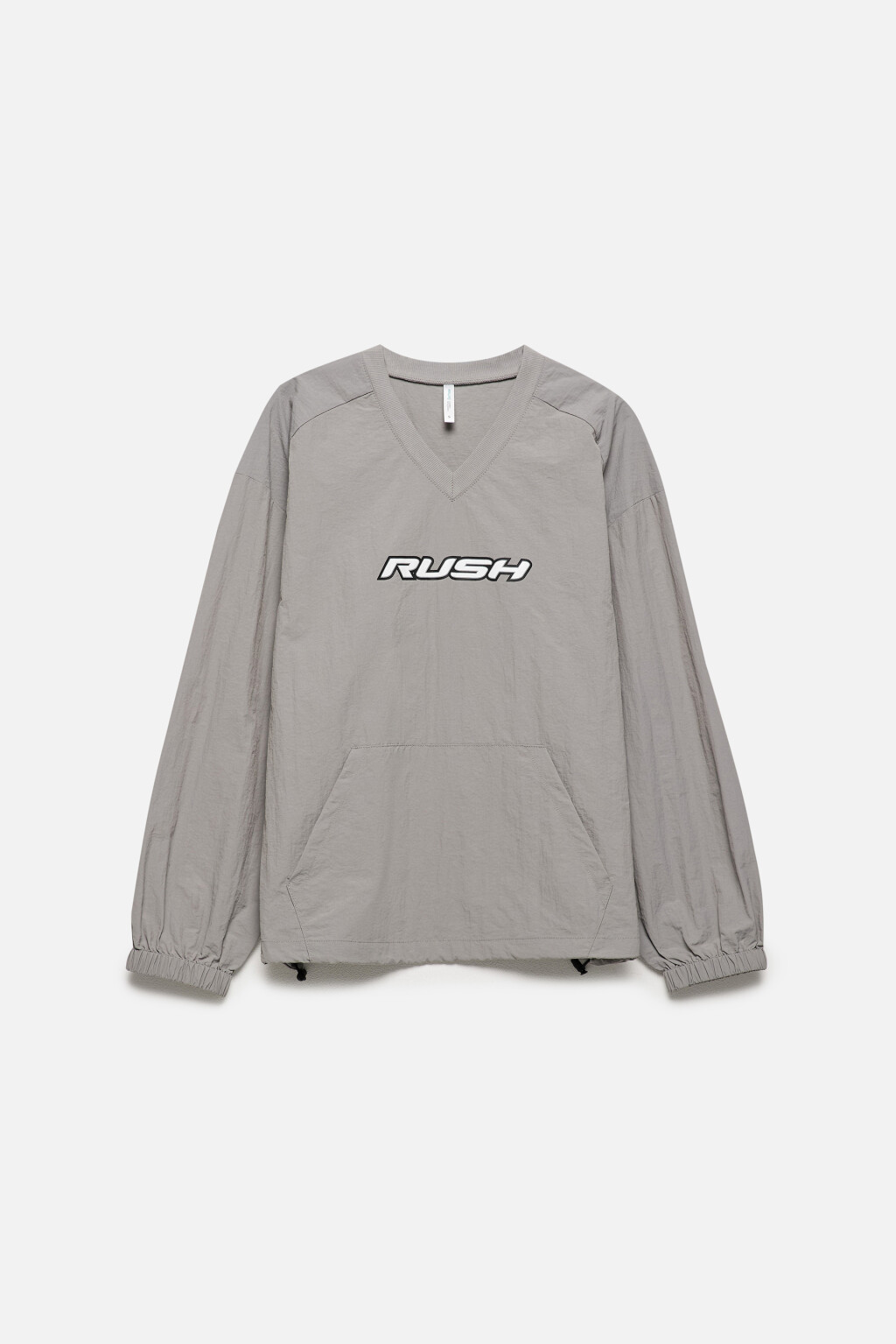 Джемпер-овершот спортивный с утяжками - цвет серый - 8