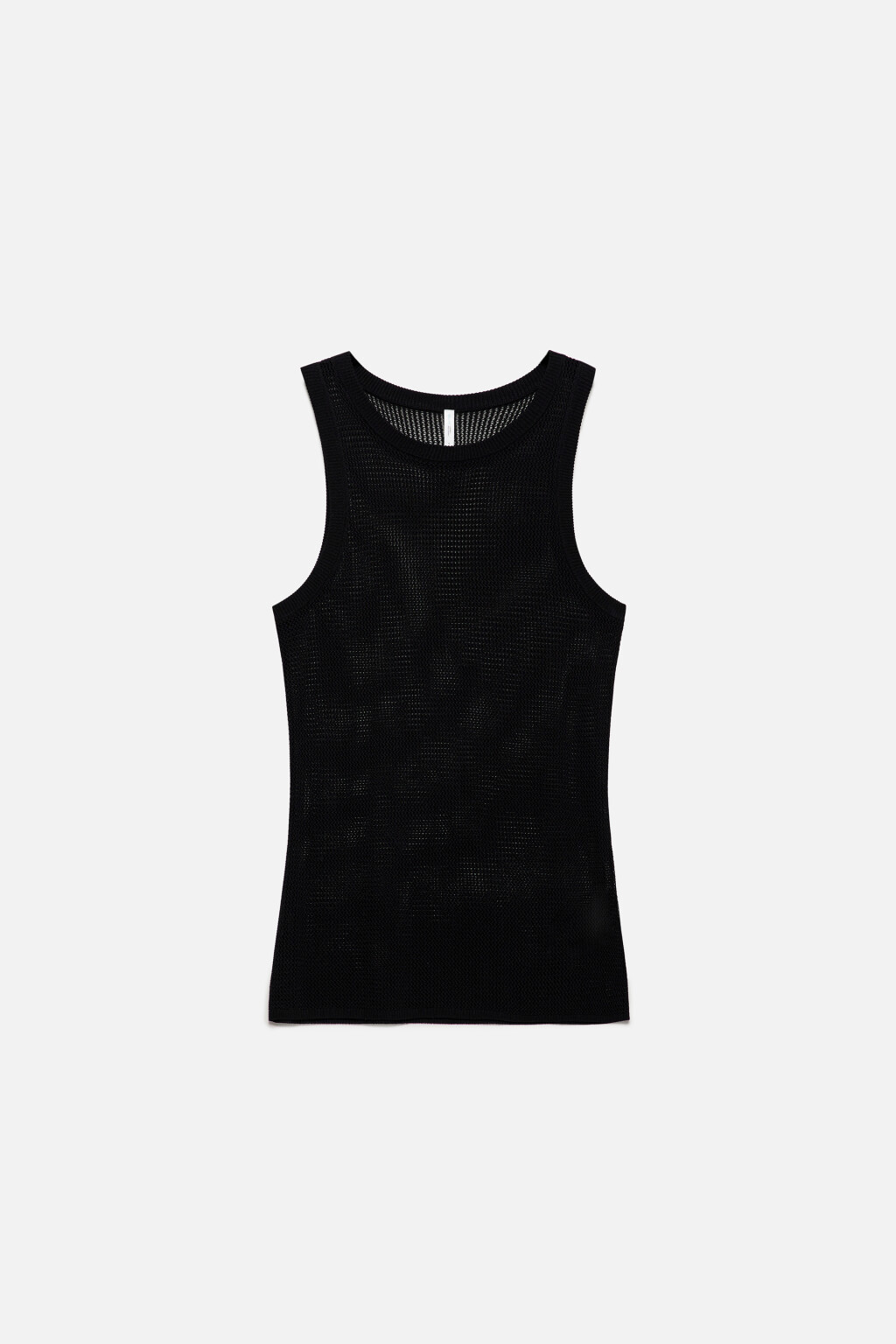 Майка вискозная тонкой вязки - цвет черный - 8