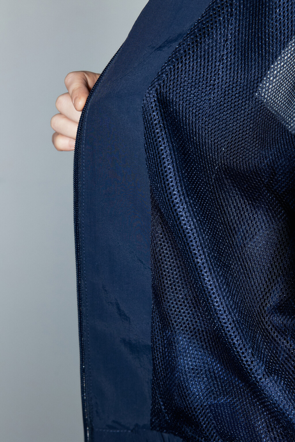 Куртка-олимпийка с геометрическим принтом - цвет синий - 8