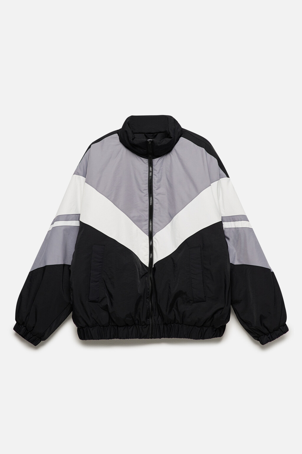 Куртка-олимпийка утепленная с принтом - цвет черный - 10