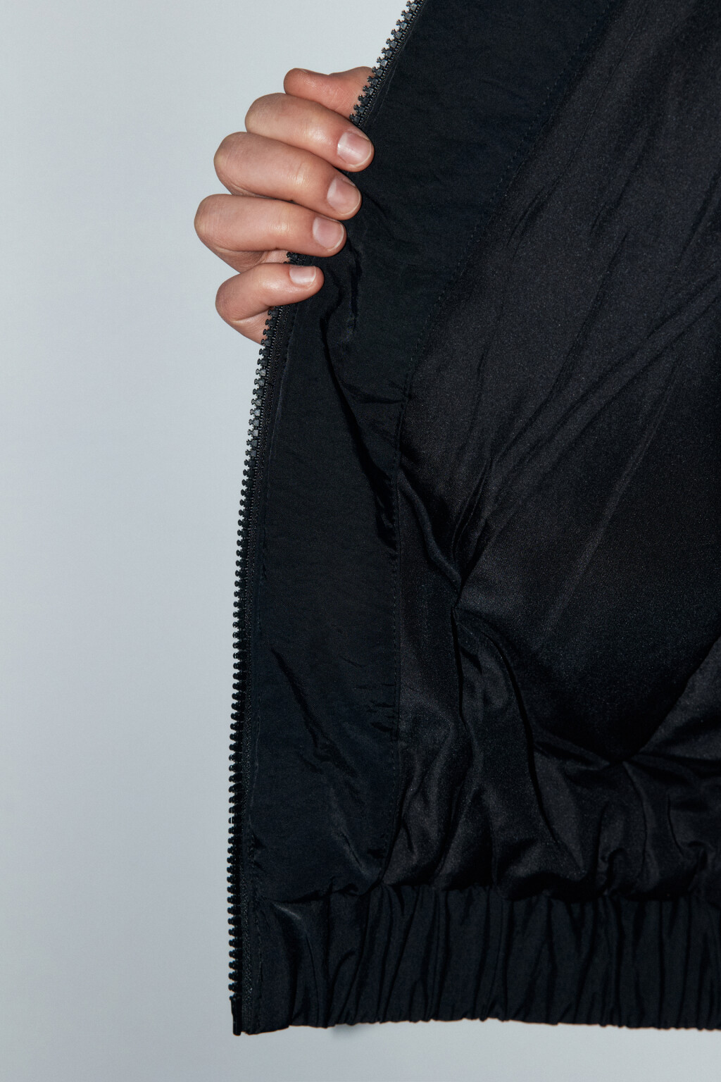 Куртка-олимпийка утепленная с принтом - цвет черный - 9