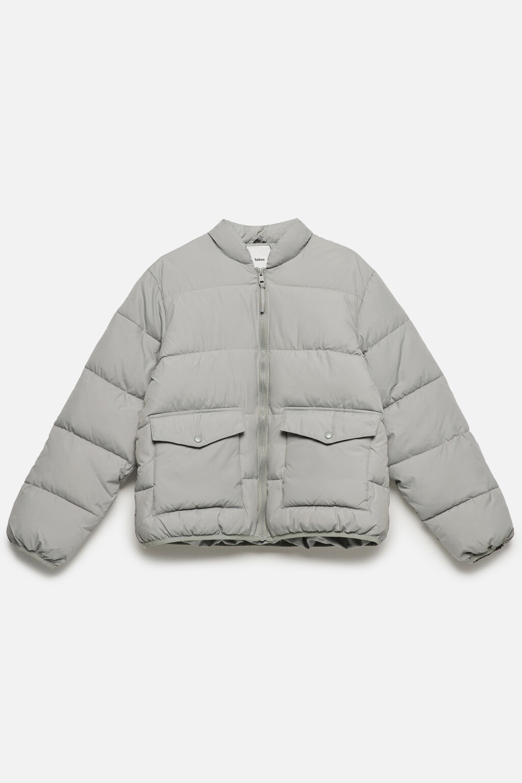 Куртка-бомбер стеганая утепленная - цвет голубой - 9